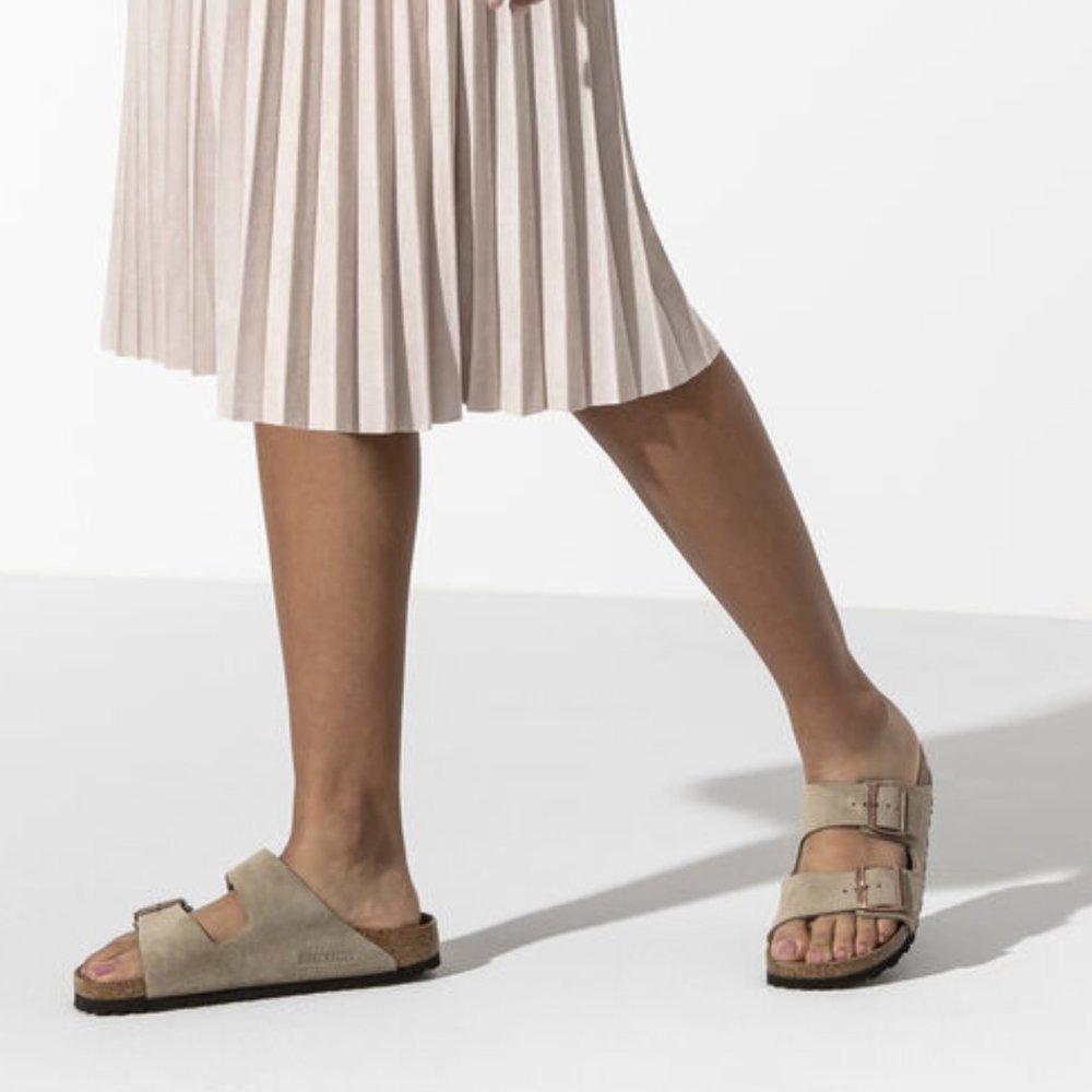 Birkenstock Arizona Suede Leather Soft Bed Sandals Shoes